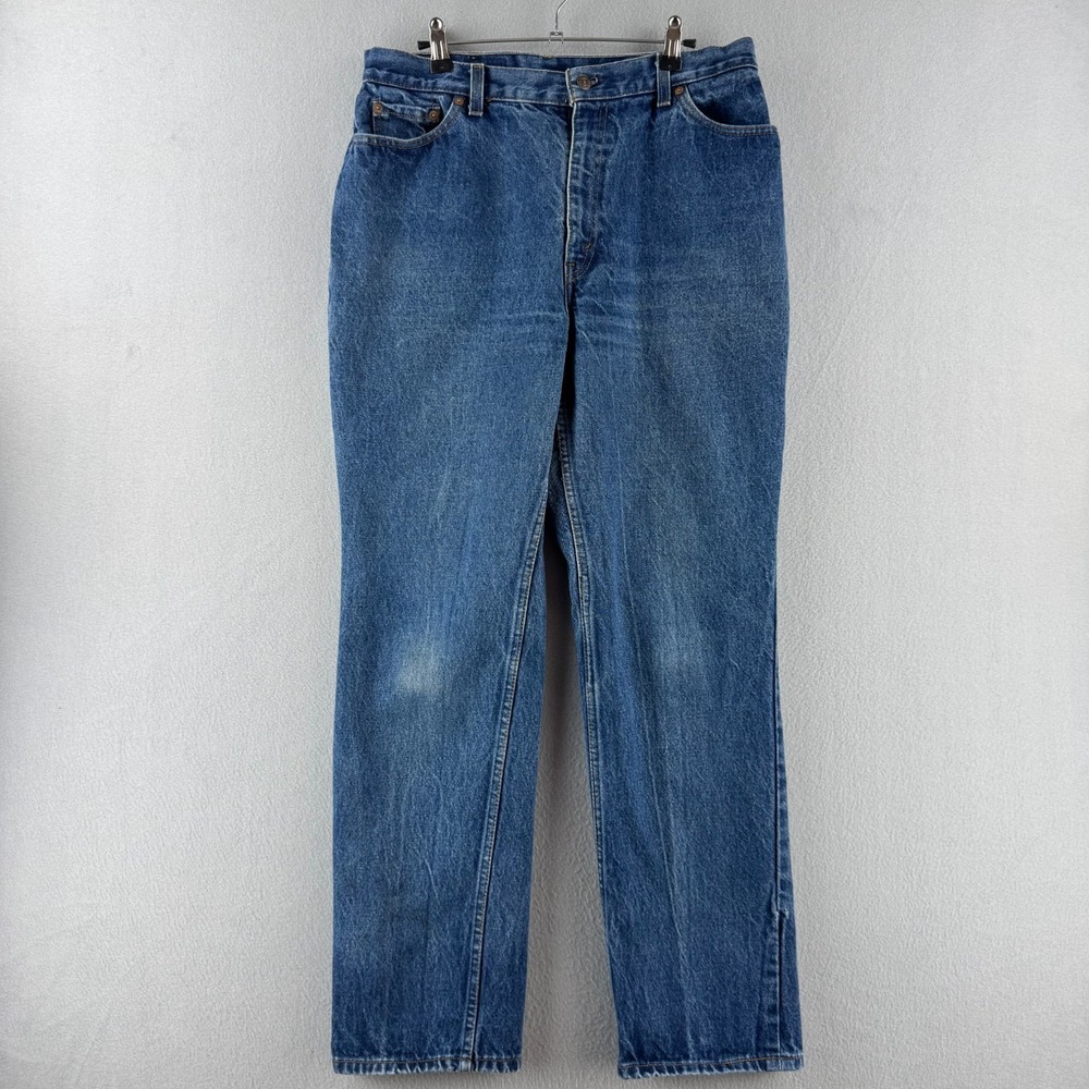 Vintage Levis Jeans Womens 18 Fits 31x29 Blue Denim 80s 505 Straight Made in USA